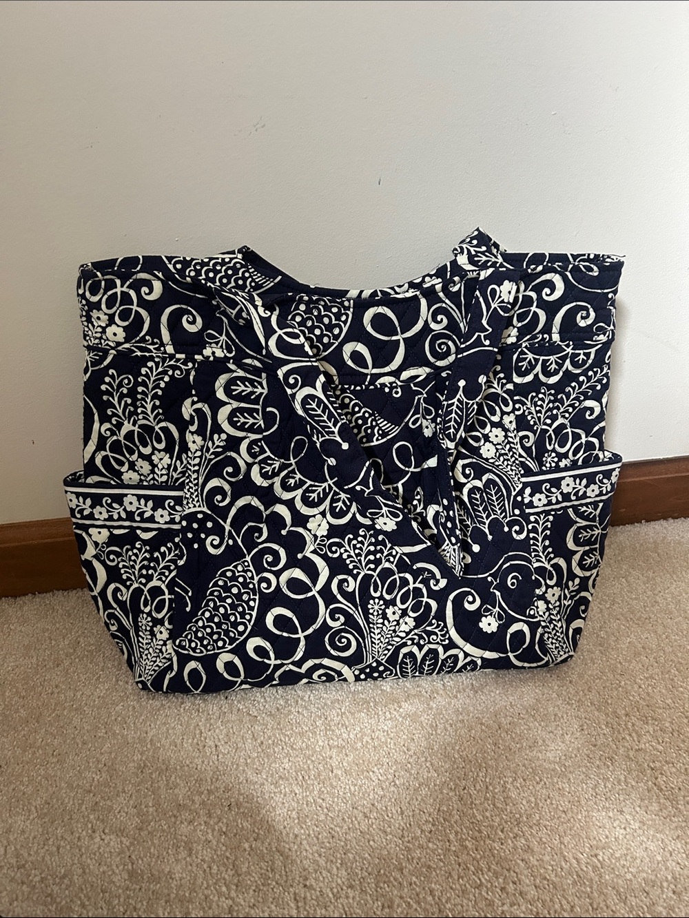 Vera Bradley Navy and White Tote Bag - Women